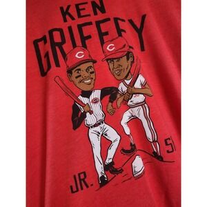 Homage T-Shirt Men XL Red Ken Griffey Jr Sr Cincinnati Reds Baseball Style